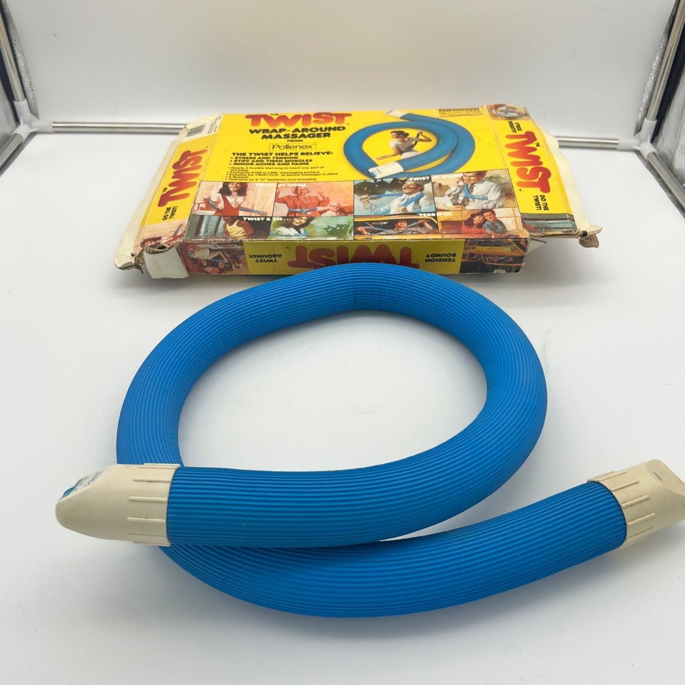 WORKS! Vintage Pollenex The Twist Wrap-Around Massager  Blue Flexible Wand